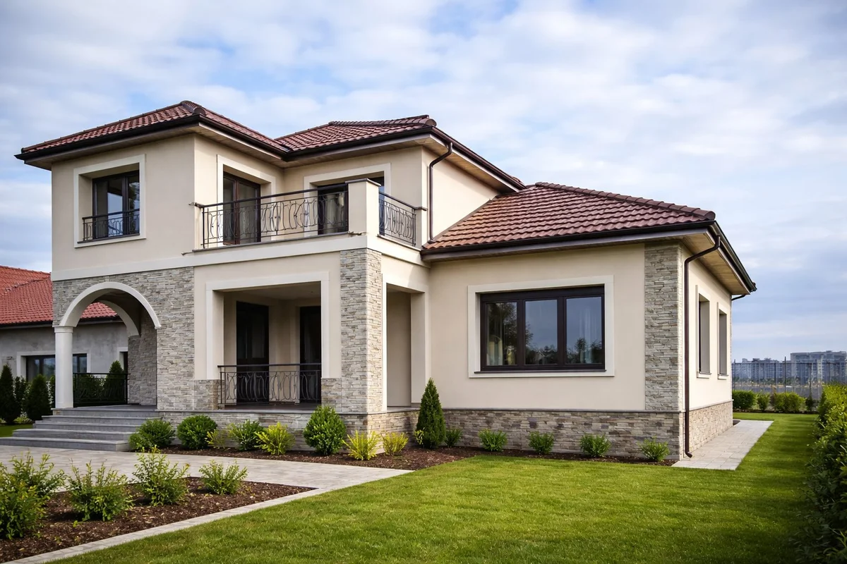 Casă unifamilială Feleacu — structură la roșu cu acoperiș